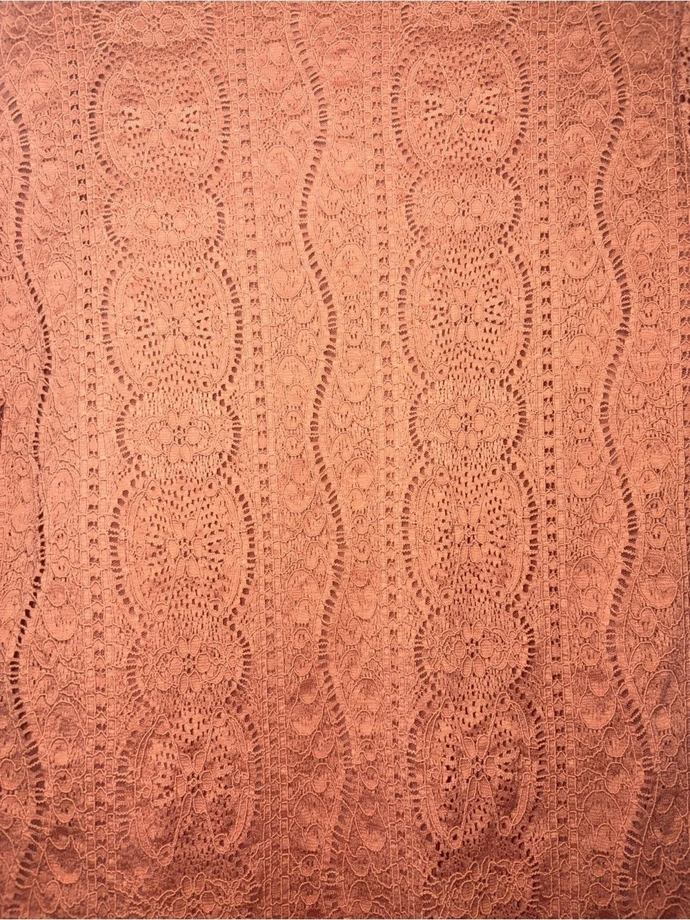 Anthropologie Dusty Rose Lace Mock-Neck Blouse